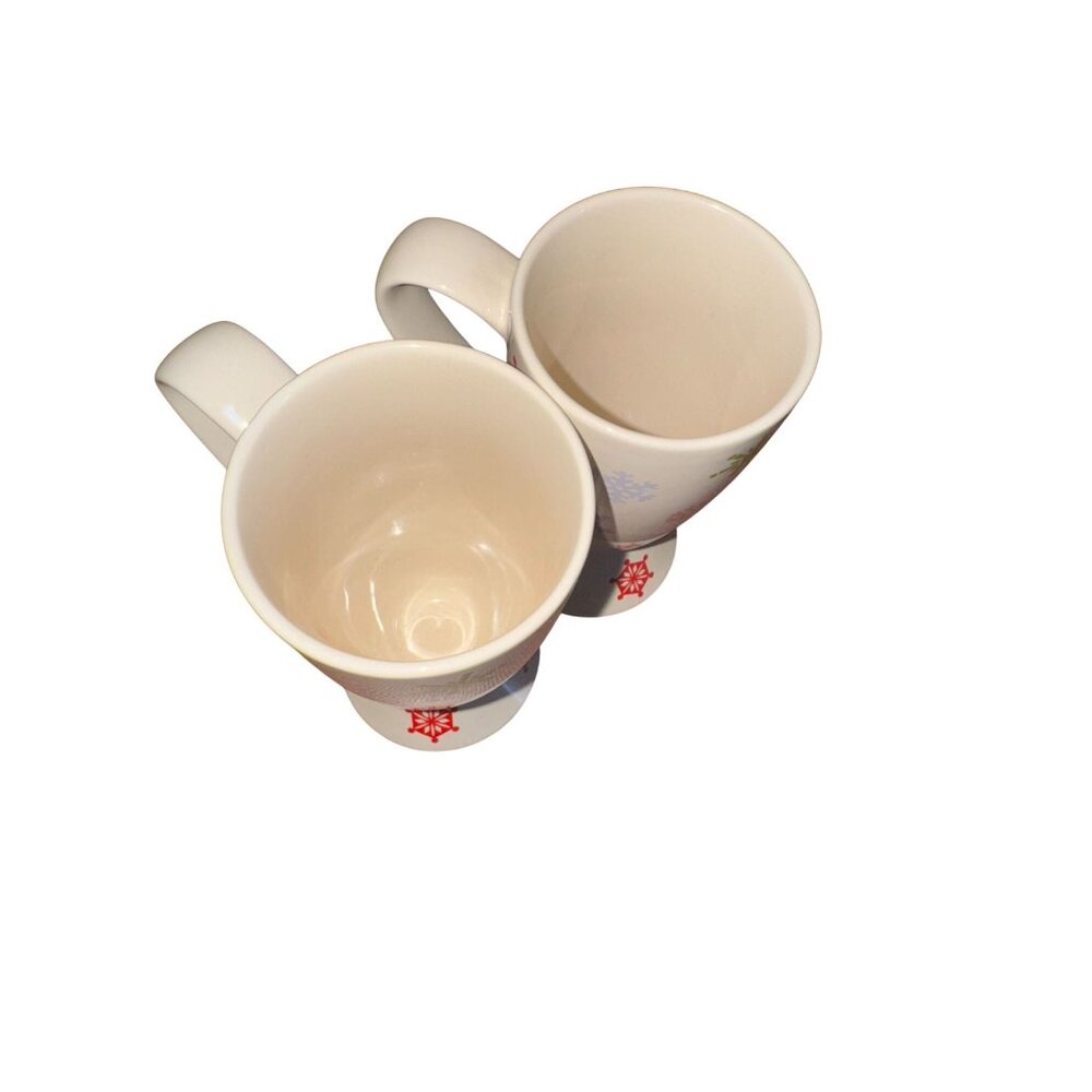 Whittard Of Chelsea Patterned Snowflake Latte Mugs Set Of 2 7 Inches Tall - Picture 3 of 7